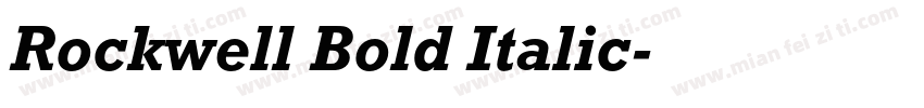 Rockwell Bold Italic字体转换